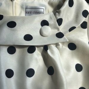 Polka dot boat neck wear to work dress